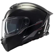 Capacete MT Helmets Atom 2 SV Solid A1 - Articulado - Tamanho M - com Óculos Interno - Preto Brilho