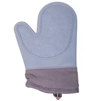 Luvas Antitérmicas de Silicone e Tecido Cinza Azul