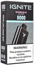 Ignite Vaper Desechable V80 Black 8000PUFFS Watermelon Ice