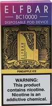 Vape Descartavel Elf Bar BC10000 Black Gold Pineapple Ice - 10.000 Puffs