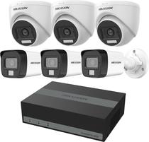 Kit CCTV Hikvision DVR DS-J142I/E08HGHI-B+6CAM com 6 Cameras 1080P/SSD (Caixa Feia)