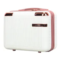 Mala Amenews Abs 14" Creme com Rosé.
