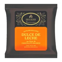 Alfajor Artesanal Dulce Manjar Recheado Doce de Leite Cobertura Chocolate Branco 80G