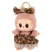 Boneco Labubu - com Vestido - Rosa