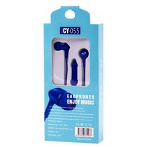 Fone de Ouvido com Fio CY-055 Enjoy Music Earphone Aux 3.5MM - Azul