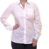 Camisa Tommy Hilfiger Feminina 1A67662955-100 MD - Branco