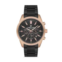 Relógio Analógico Masculino Daniel Klein Exclusive DK.1.12588-3 - Preto/Rosa Ouro