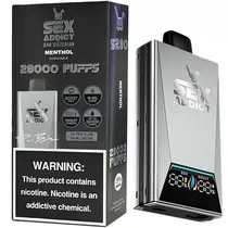 Vaper Descartável Sex Addict BY Dan Bilzerian S280 Silver 5% Nicotina 28000 Puffs - Menthol