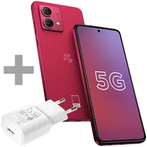 Celular Motorola Moto G84 5G XT2347-2 NFC Dual Sim de 256GB/8GB Ram de 6.55" 50+8MP/16MP - Viva Magenta (CX Slim) + Adaptador de Energia Itel