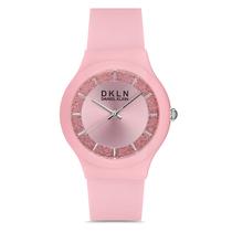 Relogio Analogico Feminino Daniel Klein DK.1.12713-6 DKLN Ladies / Pulseira de Silicone - Rosa