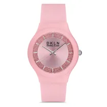 Relogio Analógico Feminino Daniel Klein DK.1.12713-6 DKLN Ladies / Pulseira de Silicone - Rosa