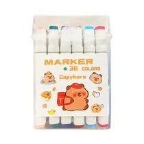 Marcador Doble Punta Milan Toys Touch Jinat Twin Marker Capybara M2D-02 36 Unidades