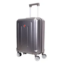 Mala Abs Amenews 20" Cinza Escura Rígida