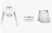 Conjunto para Beach Tennis Padel Heroes Chance White