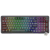 Teclado Gamer Mecanico Redragon K688GB-RGB-Pro Bragi Pro Wireless / RGB / Ingles - Preto