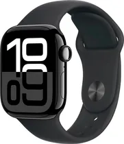 Apple Watch S10 (GPS+Cell) Caixa Alumínio Jet Black 42MM Pulseira s/M Sport Band Black