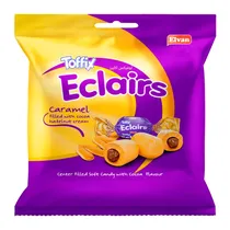 Bala Elvan Eclairs Recheio Creme de Avelãs 200G
