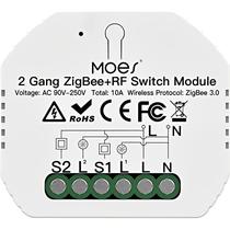 Interruptor Inteligente Moes MS-104BZR 2GANG/Zigbee/Bivolt - Branco