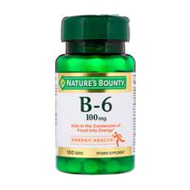 Vitamina B-6 Nature's Bounty 100MG 100 Capsulas