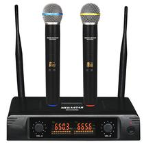 Sistema de Microfone Mega Star Uhf MIC5536PRO - Preto