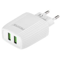 Adaptador de Tomada Prosper P-5501 2 USB de 18 Watts - Branco