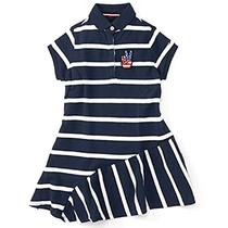 Vestido Tommy Hilfiger Infantil Feminina KG0KG03484-123 12 - Azul Branco