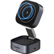 Base de Carga Ugreen W709 Sem Fio Magnético 2 Em 1 15 W - Cinza