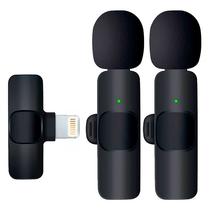 Microfone Yookie YE13 Lightning Sem Fio para Smartphone com 2 Microfones - Preto