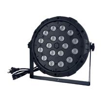 Refletor LED Mini Flat Par Light 18 Leds com Suporte / 3-7 Colores