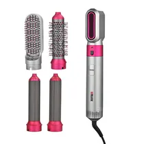 Kit Escova Secadora de Cabelo Wmark NG-1000 / 5 Em 1 / 1000W / 3 Velocidades / 3 Temperaturas / 220-240 ~ 50/ 60HZ - Cinza