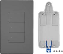 Interruptor Smart de Parede Sonoff Switchman M5-3C-120 3 Botao Cinza + Bandeja Ajustavel