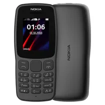 Nokia 106 2024 TA-1564 Dual Sim Tela 1.8" - Preto e Cinza