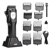 Maquina de Cortar Cabelo Wmark NG-2042 Profissional Sem Fio / 6000-7000 RPM / 2000MAH / Recarregável - Preto