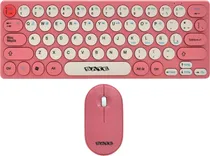 Teclado e Mouse Sem Fio Satellite AK-6062G Pink (Espanhol)