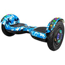 Scooter Eletrico Audisat 10" Bluetooth/Speaker/Bolsa - Camouflaged Blue