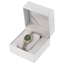 Relogio Analogico Feminino Daniel Klein DK.1.14027-4 Diamond / Pulseira de Aço Inoxidável - Prata/Dourado/Verde