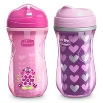 Chicco Nursery Tazza Active Rosa 14M+ PACK2 Detalles En El Producto 266ML Rosa