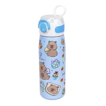Garrafa Térmica com Bico e Design de Capivara 350ML - Celeste