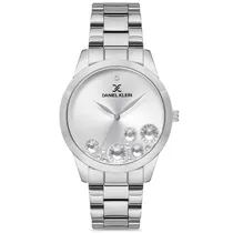 Relógio Feminino Daniel Klein DK.1.12612-1 Premium – Prata/Branco