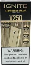 Vape Descartavel Ignite V250 Strawberry Banana 25000 Puffs Gold