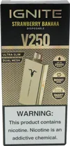 Vape Descartável Ignite V250 Strawberry Banana 25000 Puffs Gold