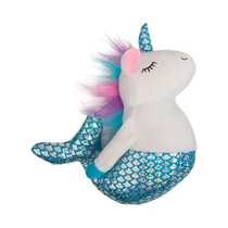 Juguete para Mascotas Pawise 15271 Peluche de Sirena Unicornio 23CM Blanco