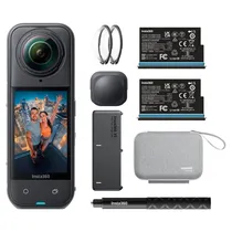 Câmera de Ação INSTA360 X5 Cinsaaha Essentials Bundle - 72MP - 8K - 360 Action Cam - À Prova D'Água - Preto