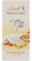 Chocolate Lindt Swiss Branco c/Amêndoas 100 GR.