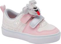 Tenis Infantil Klin Freestyle Baby 259 - Branco/Rosa Claro/Azul