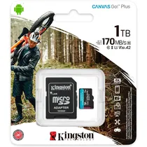 Cartão de Memória Kingston Canvas Go Plus SDCG3/1TB - 1TB - Micro SD com Adaptador - 170MB/s