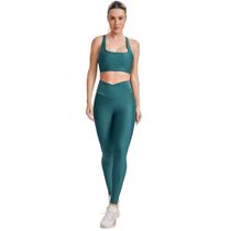 Conjunto Deportivo Femenino Let s GYM Just Swimmer Top + Leggings