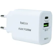 Carregador Foxbox Flux PD 20W/USB/USB-C- Branco