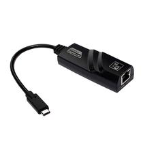 Adaptador Conversor Tipo-C / RJ45 Lan Gigabit 10/100/1000MBPS - Preto