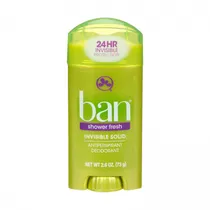 Desodorante sólido Ban Deodorant 24H Invisible Protection Shower Fresh 73G
